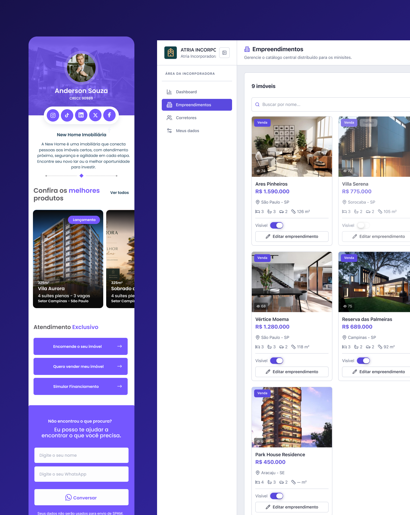 WiseLead real-estate distribution platform overview